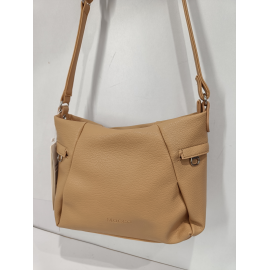 Sac  en synthétique noir  -Mocca-