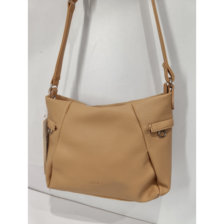 Sac  en synthétique noir  -Mocca-