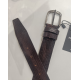 Ceinture en cuir noir façon croco "Manna"