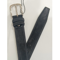 Ceinture en cuir noir mat "Manna"