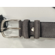 Ceinture en cuir noir mat "Manna"