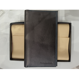 Porte chéquier en cuir noir "Artthur et Aston"