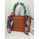Sac en cuir noir + bandana "Francinel "