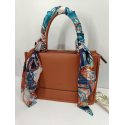 Sac en cuir camel + bandana "Francinel "