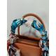 Sac en cuir noir + bandana "Francinel "