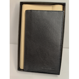 Porte chéquier en cuir noir "Artthur et Aston"
