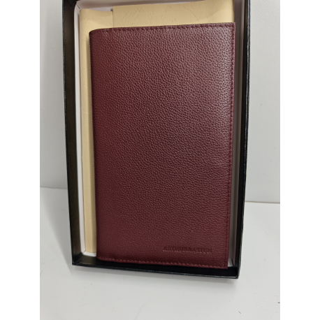 Porte chéquier en cuir noir "Artthur et Aston"