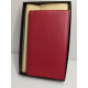 Porte chéquier en cuir rouge "Artthur et Aston"