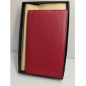 Porte chéquier en cuir rouge/fuschia "Artthur et Aston"