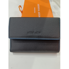 Petit portefeuille marron en cuir " Arthur et Aston"