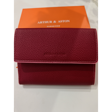 Portefeuille en cuir bleu" Arthur et Aston"
