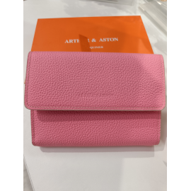 Portefeuille en cuir taupe et beige " Arthur et Aston"