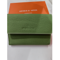 Portefeuille en cuir vert" Arthur et Aston"
