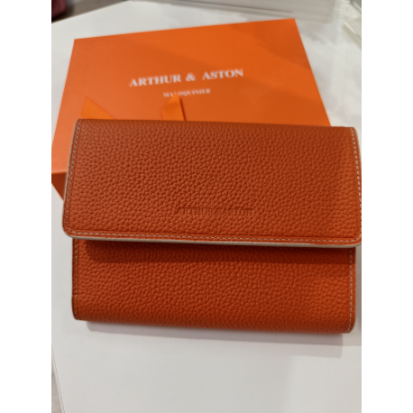 Portefeuille en cuir vert" Arthur et Aston"