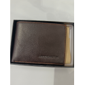 Petit portefeuille marron en cuir " Arthur et Aston"