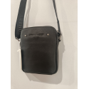 Sacoche en cuir noir  " Arthur et Aston"