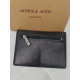 Portefeuille en cuir noir et bleu" Arthur et Aston"