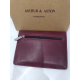 Porte papier plat en cuir bleu - Arthur et Aston-
