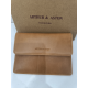 Porte papier plat en cuir bordeaux - Arthur et Aston-