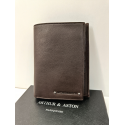 Portefeuille noir en marron " Arthur et Aston"