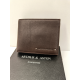Petit portefeuille noir en cuir " Arthur et Aston"