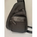 Sac monobretelle en synthétique et cuir noir "Francinel"
