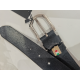 Ceinture en cuir noir "Manna"