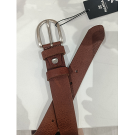 Ceinture en cuir chataigne "Manna"