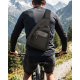 Sac monobretelle en synthétique et cuir noir "Francinel"