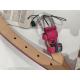 Ceinture en cuir rose"Manna"