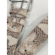 Ceinture en cuir façon python clair "Manna"