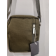 Sacoche en toile garnie cuir bleu " Arthur et Aston"