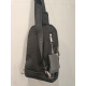 Sacoche en toile garnie cuir noir  " Arthur et Aston"