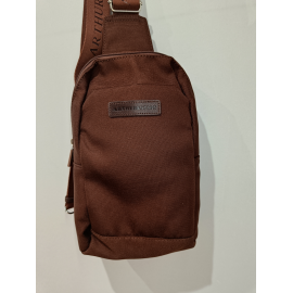 Sacoche en toile garnie cuir noir  " Arthur et Aston"