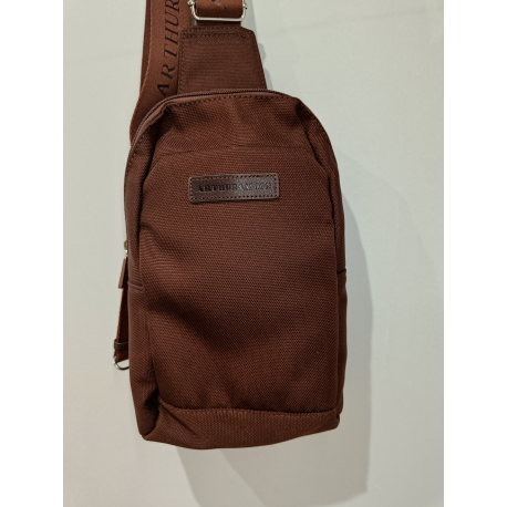Sacoche en toile garnie cuir noir  " Arthur et Aston"