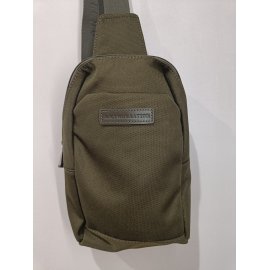 Sacoche en toile garnie cuir marron  " Arthur et Aston"