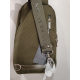 Sacoche en toile garnie cuir marron  " Arthur et Aston"