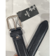 Ceinture en cuir noir"Manna"