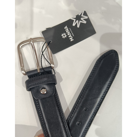 Ceinture en cuir noir"Manna"