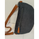 Sac banane en synthétique noir "Francinel"