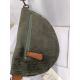 Grand sac banane en synthétique ,velours marron "Francinel"