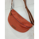 Grand sac banane en synthétique ,velours kaki "Francinel"
