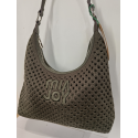 Sac au crochet en synthétique kaki "Mia-Joy"