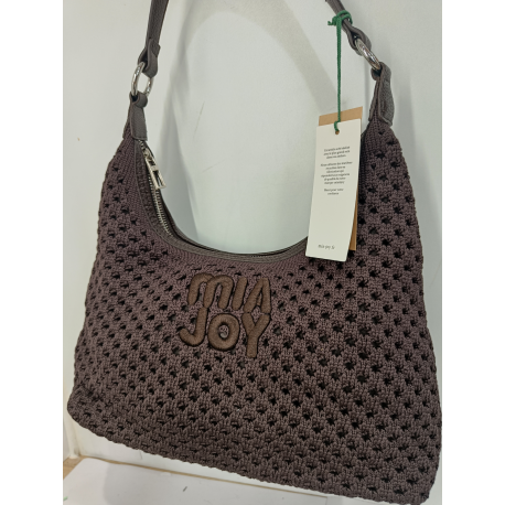 Sac au crochet en synthétique kaki "Mia-Joy"