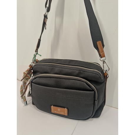 Sac au crochet en synthetique noir "Mia-Joy"