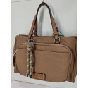 Sac en synthétique taupe "Mia-Joy"
