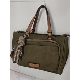 Sac en synthétique taupe "Mia-Joy"