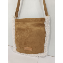 Sac en synthétique camel et beige -Francinel-