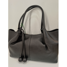 Sac en cuir noir "Francinel"