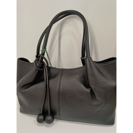 Sac en cuir noir "Francinel"